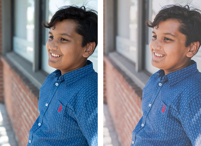 一个男孩的双画肖像，第二编辑在一个哑光照片风格