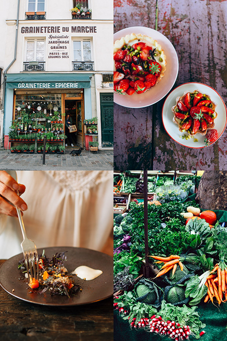 由La Tartine Gourmande拍摄的新鲜食物的四张照片网格